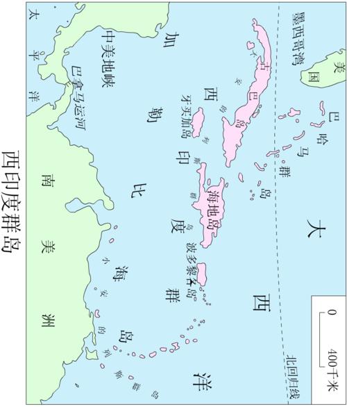 地理挂图:西印度群岛图