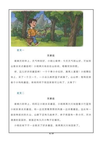 看图写话范文(50篇)——精选,每天练一篇