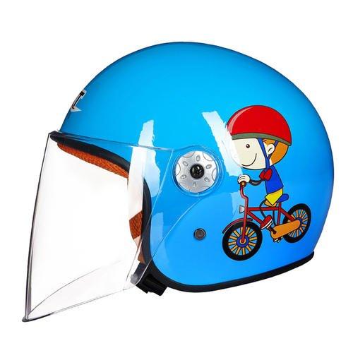 肖正车品专营店 电动摩托橙轩童头盔小孩宝宝卡通秋冬四季安全帽男