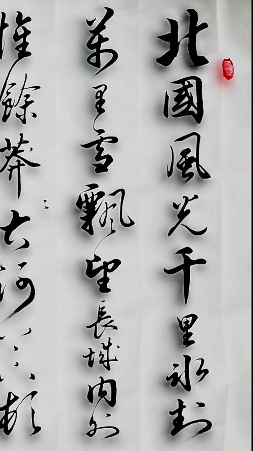 破壳计划毛笔行书沁园春雪书法作品预览军海书法每日练字