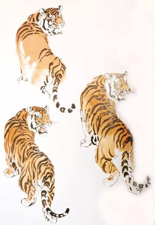 【国画教程】一学就会的瑞虎画法|写意|写意画|虎纹