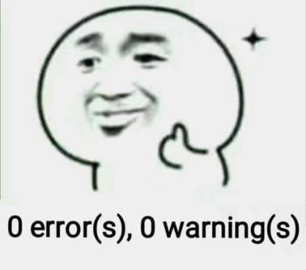 0 error(s), 0 warning(s)_warning_error表情