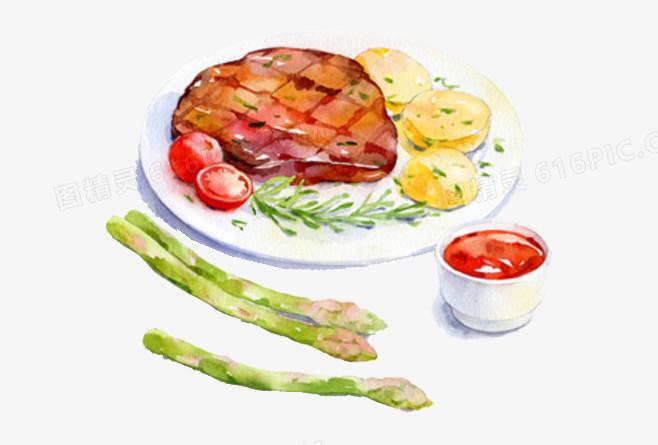 图精灵 免抠元素 卡通手绘 > 手绘美味牛排