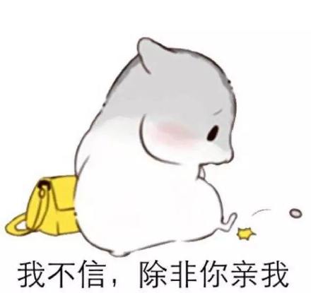 我不信,除非你亲我_斗图表情