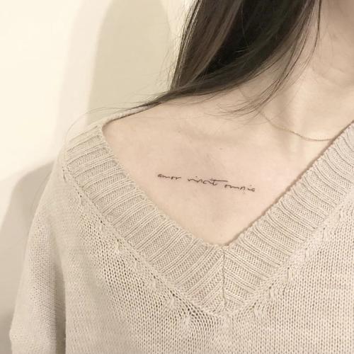 byzhenzi榛子本铺 锁骨女小清新英文字母短句艺术气质防水纹身贴