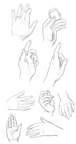 素描手姿势素描手的画法图片