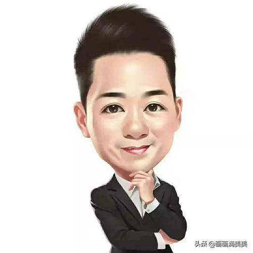 换个头像吧自信满满的真人手绘头像中年大叔专场