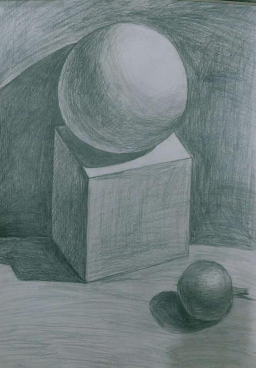 代博奥素描写生作品 初中二年级画