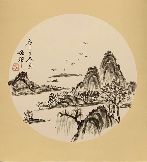 国画:小山水
