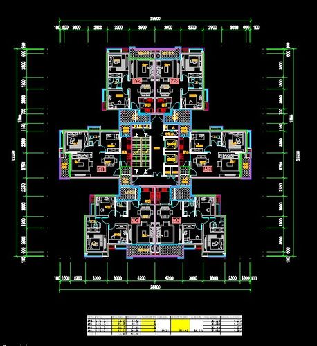 经典的一梯六户户型