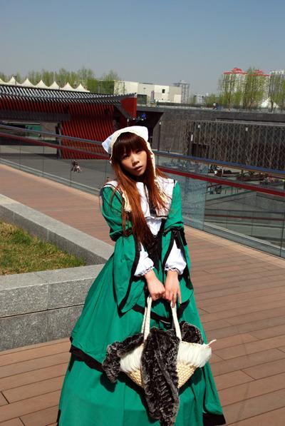 超清纯妹子cos蔷薇少女翠星石