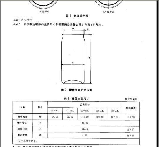 可口可乐330ml易拉罐的各种尺寸数据.注意是330ml!不是355ml!