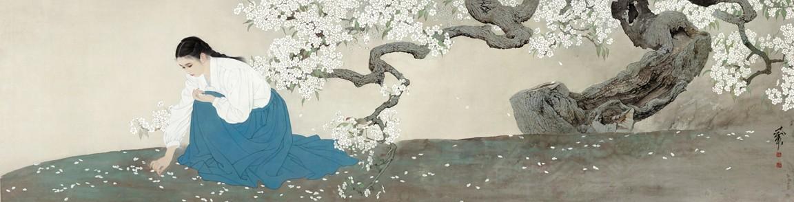 何家英最新工笔人物画欣赏_艺术作品欣赏