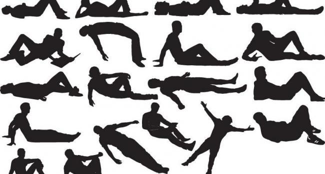 动作剪影酷男男孩男人男士人物商务 坐着躺着的帅哥姿势剪影矢量素材