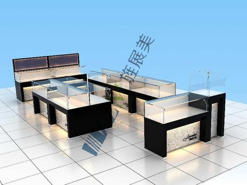 首饰珠宝展示柜 商场专柜 玉器玻璃柜 收银台 烤漆 装修设计 定制