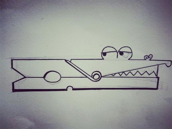 图形创意#木架子,鳄鱼