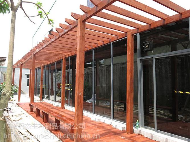 广州佛山东莞阳江中山江门防腐木厂家防腐木葡萄架花架遮阳架车库花架