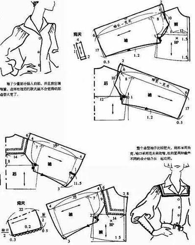 44款服装衣袖裁剪图合集你想要的袖子都有