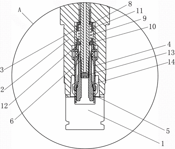 一种高速电主轴hsk刀柄的拉刀装置的制作方法
