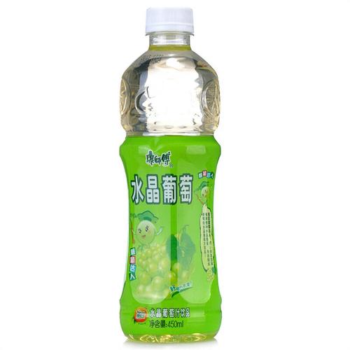 康师傅水晶葡萄饮料450ml 瓶装 自营