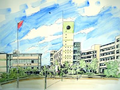 有关校园的绘画图片有哪些