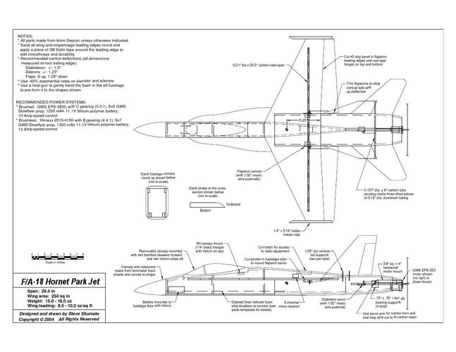 航模图纸-kt板-上单翼-像真-fa-18 hornet(all in one