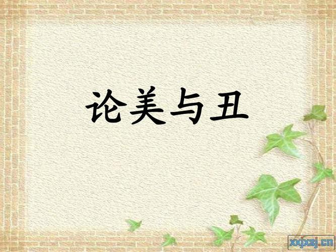 论美与丑ppt