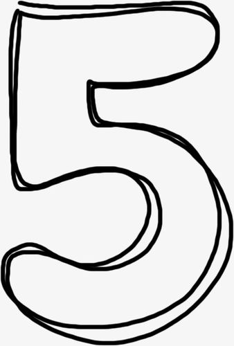 幼儿园数字5简笔画