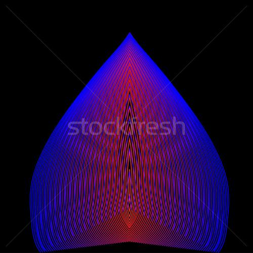 商业照片 / 矢量图: red spiral fire flaming flower on black back