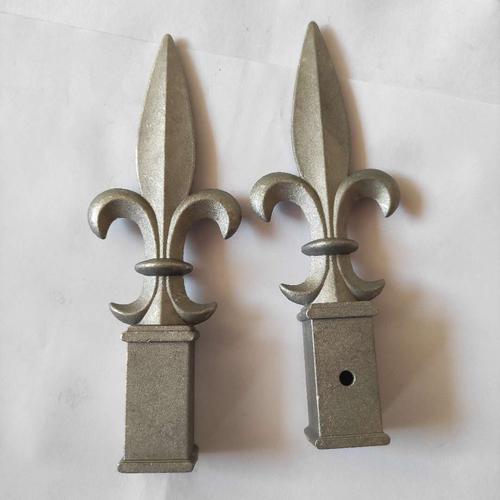 铁尖头栅栏矛头铁艺枪尖大门枪头方管外套标头铸铝枪尖围栏装饰物