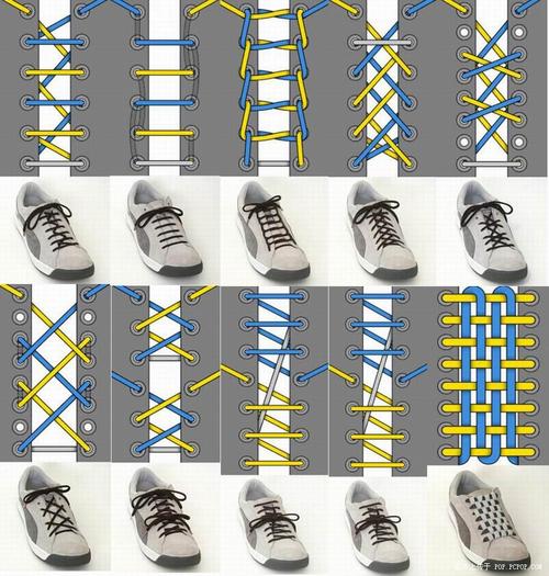 几种系鞋带的方法,潮人必看!
