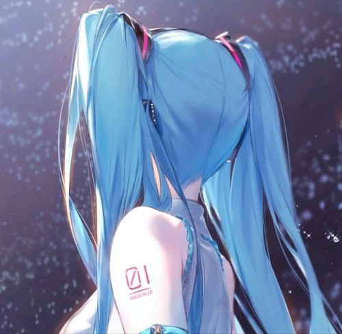动漫女头|一组蓝色系的初音未来头像