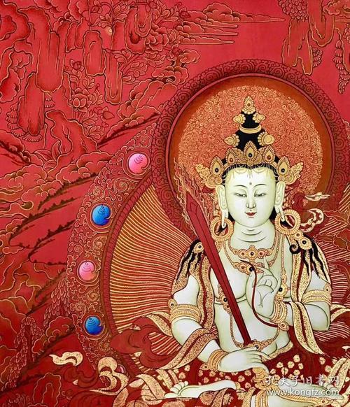 【虚空藏菩萨】顶级画工 收藏级 尼泊尔唐卡大师作品
