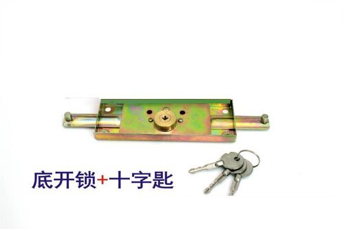 卷帘门锁 卷门锁 卷闸门锁 十字防盗门锁 铜锁芯 中间