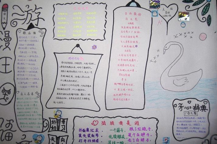 小学生关于语文的手抄报模板图片