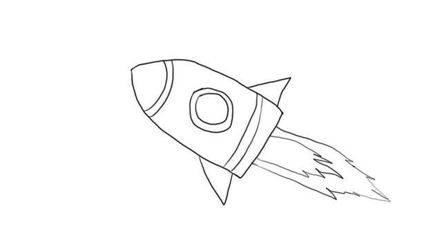 简笔画怎么画小火箭