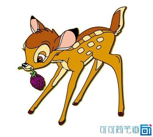 小鹿斑比头像简笔画步