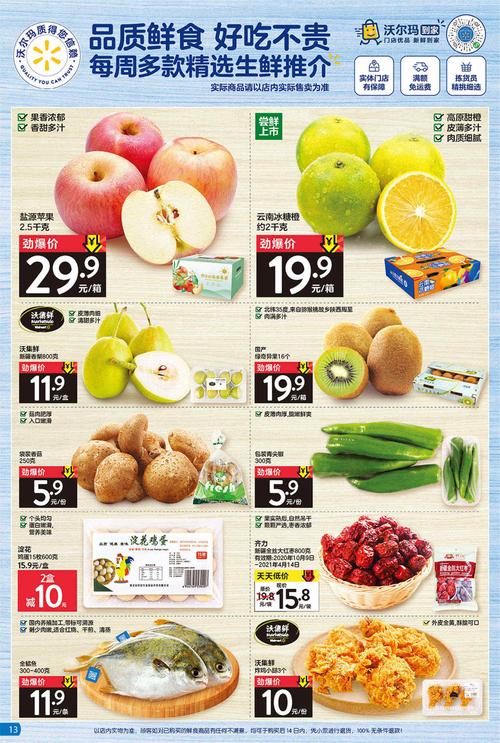 北京沃尔玛超市促销海报(第2021期)