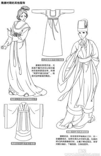 隋唐时期的服饰山水花鸟等至隋唐之际始革命传统简笔画 第1页