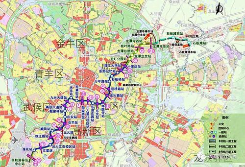 龙潭寺停车场由龙潭寺东站接轨,岀站后转入规划"198"绿地,沿绿地向北