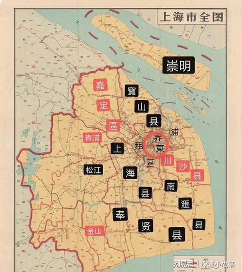 19世纪40年代开始陆续从上海县划走了大量租界,19世纪末大致建成了一