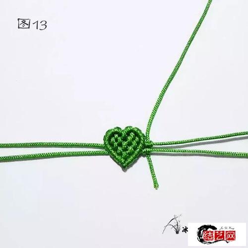 爱心戒指编织教程图解,手工编织戒指步骤图