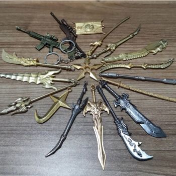 抖音同款创意礼品刺客伍六七魔刀千刃567金属动漫手办周边玩具刀剑