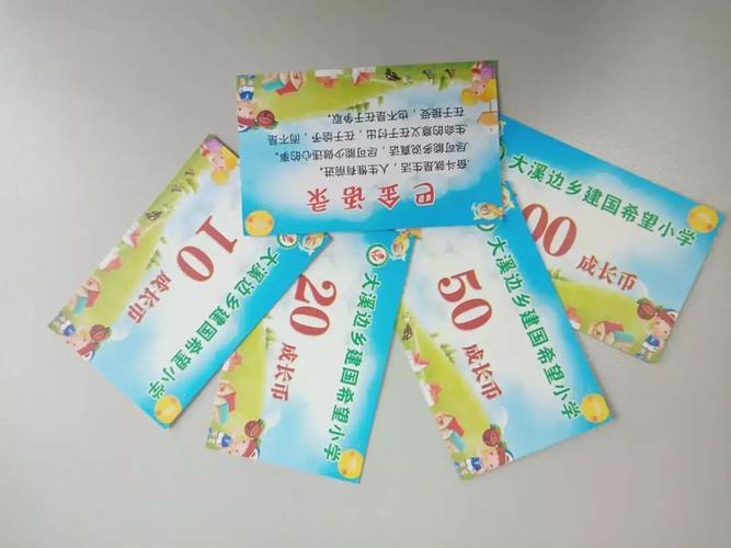 我的成长要记录大溪边乡建国希望小学成长币超市开业啦