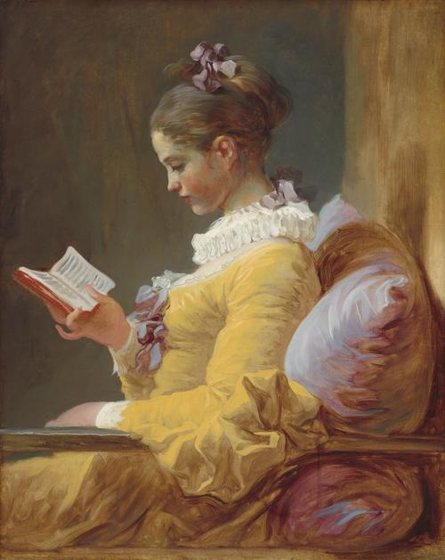 读书的少女younggirlreadingjeanhonoréfragonard油画作品欣赏