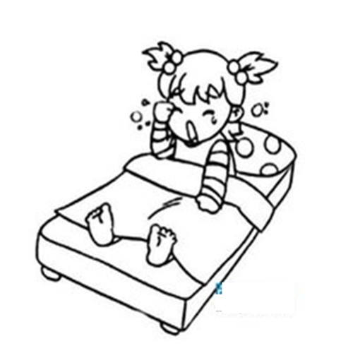 怎么画起床时的图片(简笔画