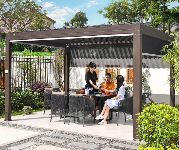 新式户外庭院电动凉亭