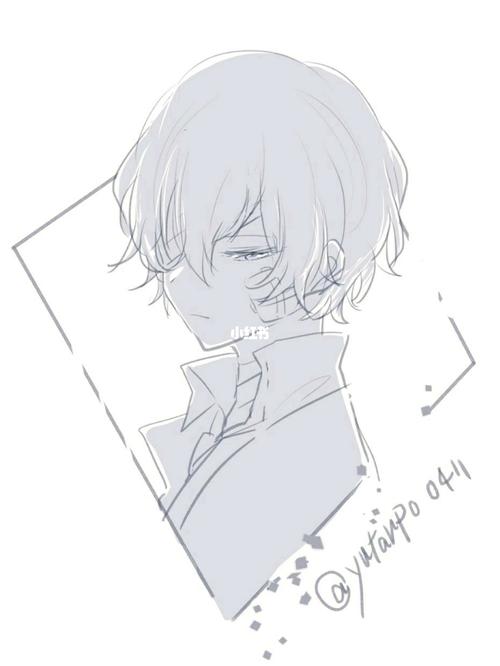 素材7315超帅的二次元男生发型参考_素材_动漫_发型_绘画_教程