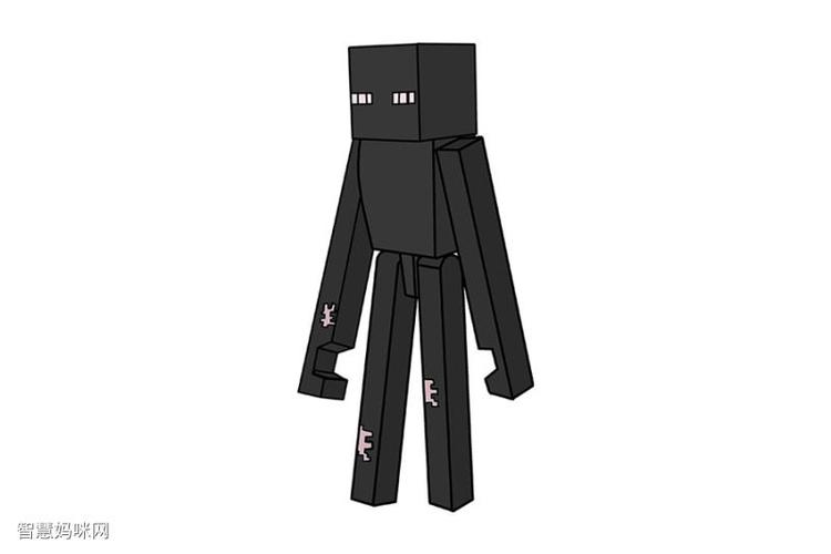 我的世界末影人怎么画