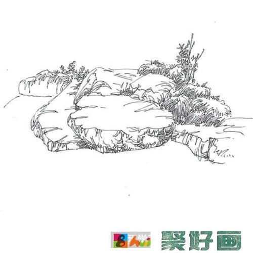 首页 教程 素描教程 素描进阶   步骤5,我们前面画石头的时候是不是都